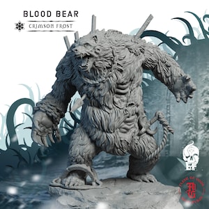 Blood Bear | Fantasy Tabletop Miniature - 28MM - 54MM | Dungeons and Dragons DND