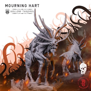 Mourning Hart | Fantasy Tabletop Miniature - 28MM - 54MM | Dungeons and Dragons DND