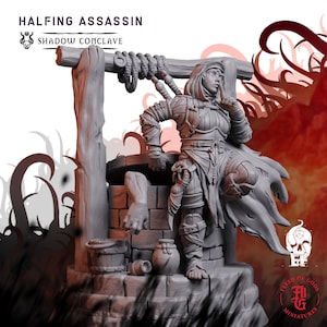 Halfling Assassin | Fantasy Tabletop Miniature - 28MM - 100MM | Dungeons and Dragons DND
