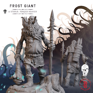 Frost Giant | 3D Printed Fantasy Tabletop Miniature - 28MM - 54MM | Dungeons and Dragons DND