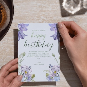 Editable Birthday Card Template Printable and Digital | Fun and customizable design