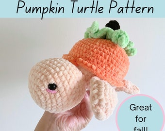 Pumpkin Turtle Crochet Pattern, PDF Download, Toy Crochet Pattern, Beginner Friendly, Crochet Turtle, Crochet Pumpkin, Fall Crochet Patterns