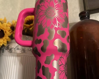 40 ounce "Sunflower" Stainless Steel Tumbler