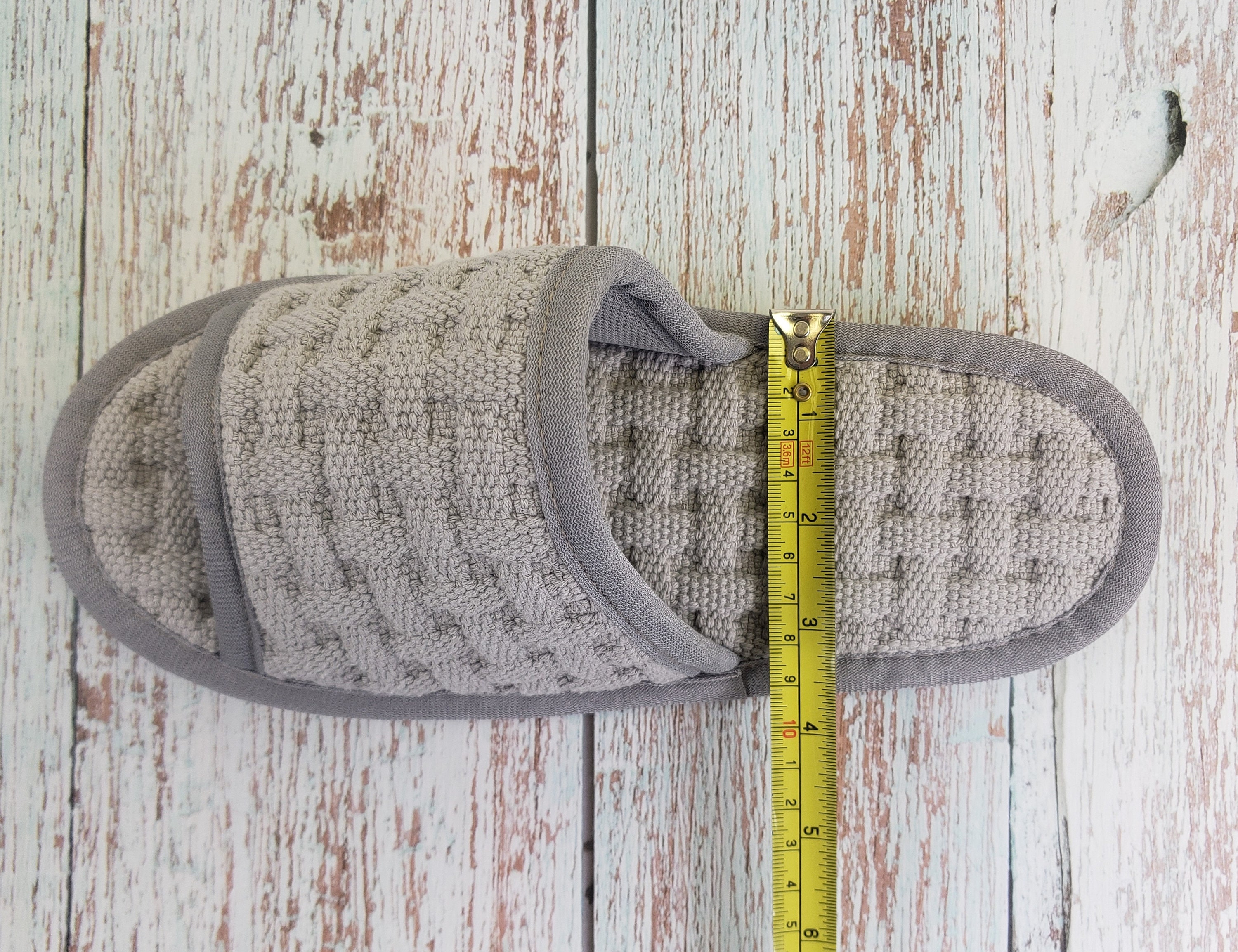 Soft Non Slip Washable Cotton Waffle Weave Slippers for Embroidery