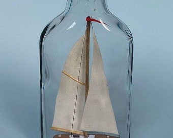 Flaschenschiff, Rafandine, Yachting, Flaschenschiff, Geschenk für einen Seemann, Öko-Geschenk, Öko-Geschenk