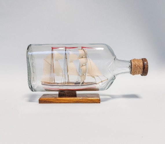 Ship in a Bottle, Ship in Bottle, Gift for a Sailor, Gift for Father's Day,  Nautical Style, Decoration, Decoration, Eco Gift, Eco Gift 