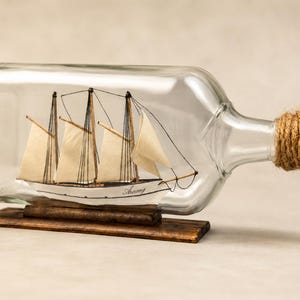 Bateau en bouteille Arirang, 500 ml – Cadeau nautique artisanal d'inspiration coréenne