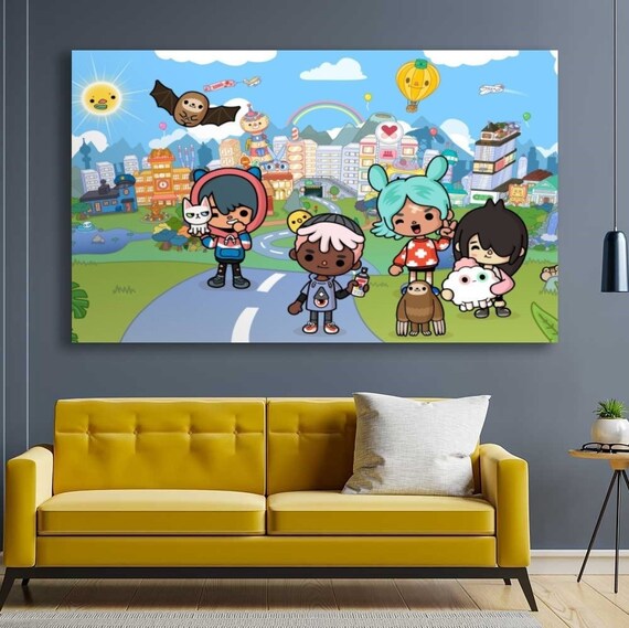 Toca Life World Painting Wall Art Toca Life World Print Wall Etsy