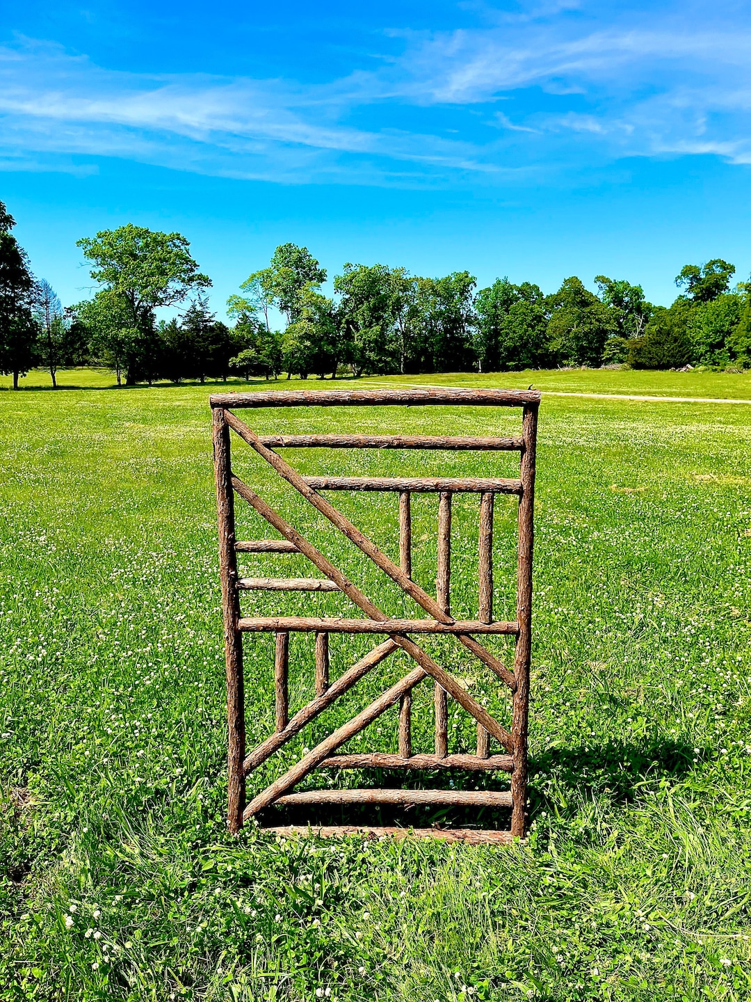 Rustic Gate - Somerly Rustic Bark On - Etsy