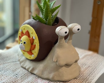 Snail pot plant custom succulent stand indoor inches tall