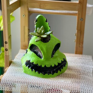 bad guy boogie character pot plant custom succulent stand indoor inches tall