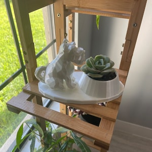 Schnauzer dog pot plant custom succulent stand indoor inches tall