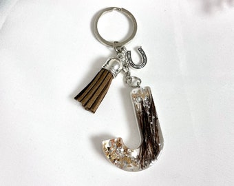 Keychain with animal hair, personalized, bag charm, gift idea