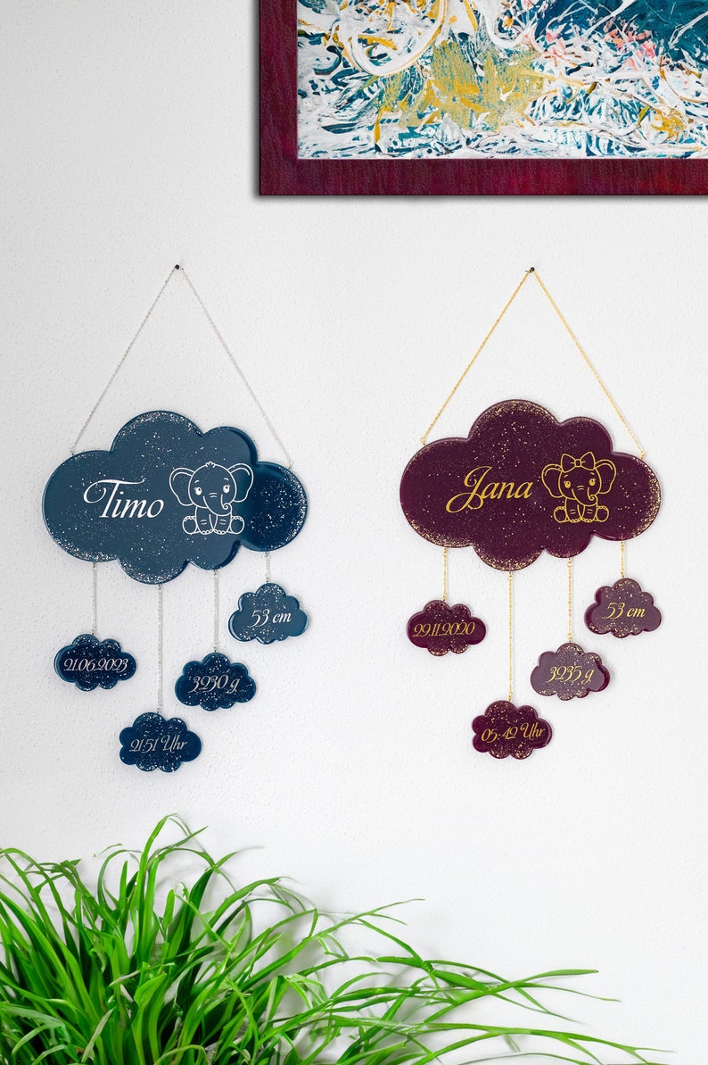 Baby cloud, birth gift, birth cloud, mobile image 1