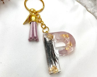 Keychain with animal hair, personalized, bag charm, gift idea