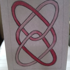 True lovers knot in red and pink on A7