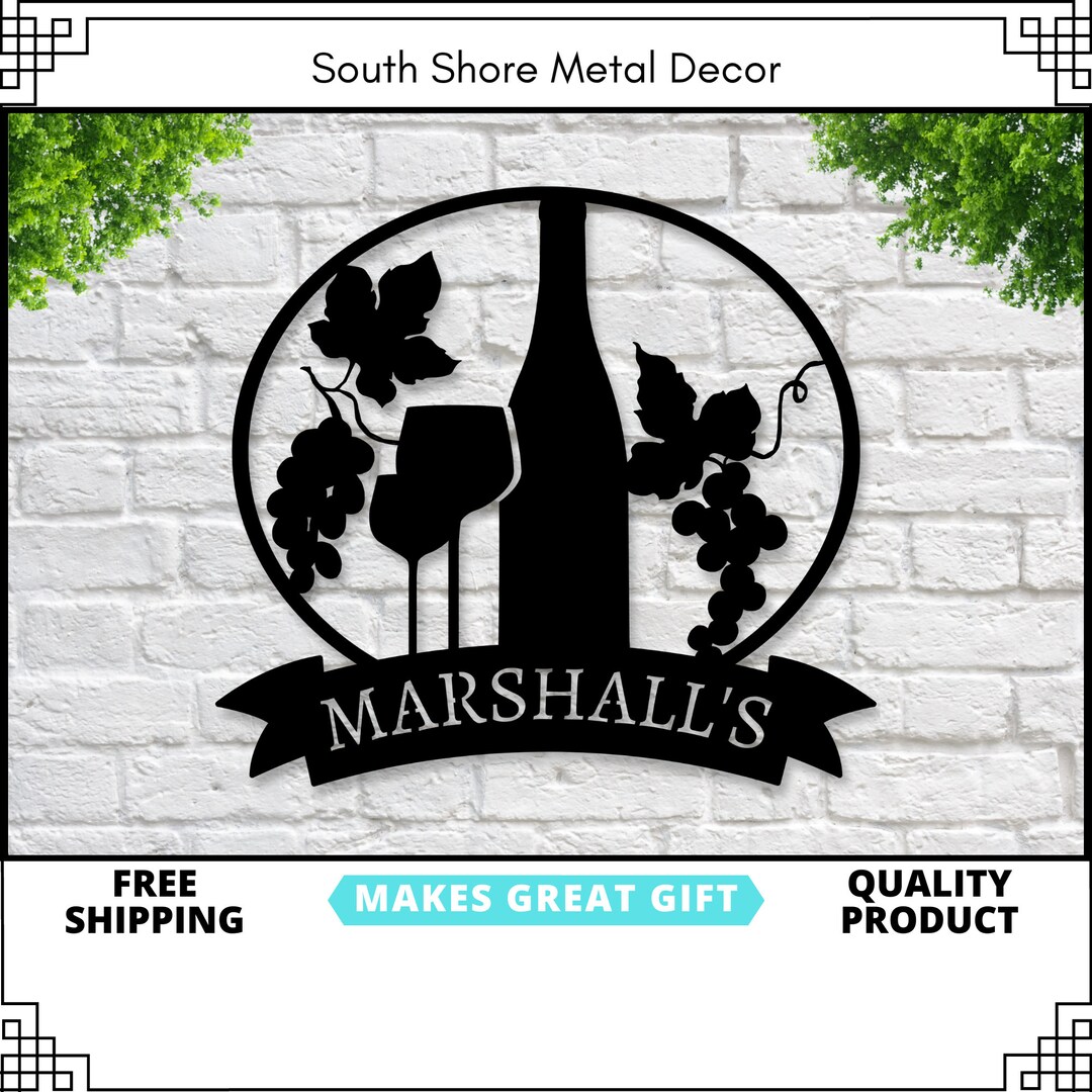 Wine Rack Decor Sign for Wine Rack Metal Sign for Her Personalized Wine