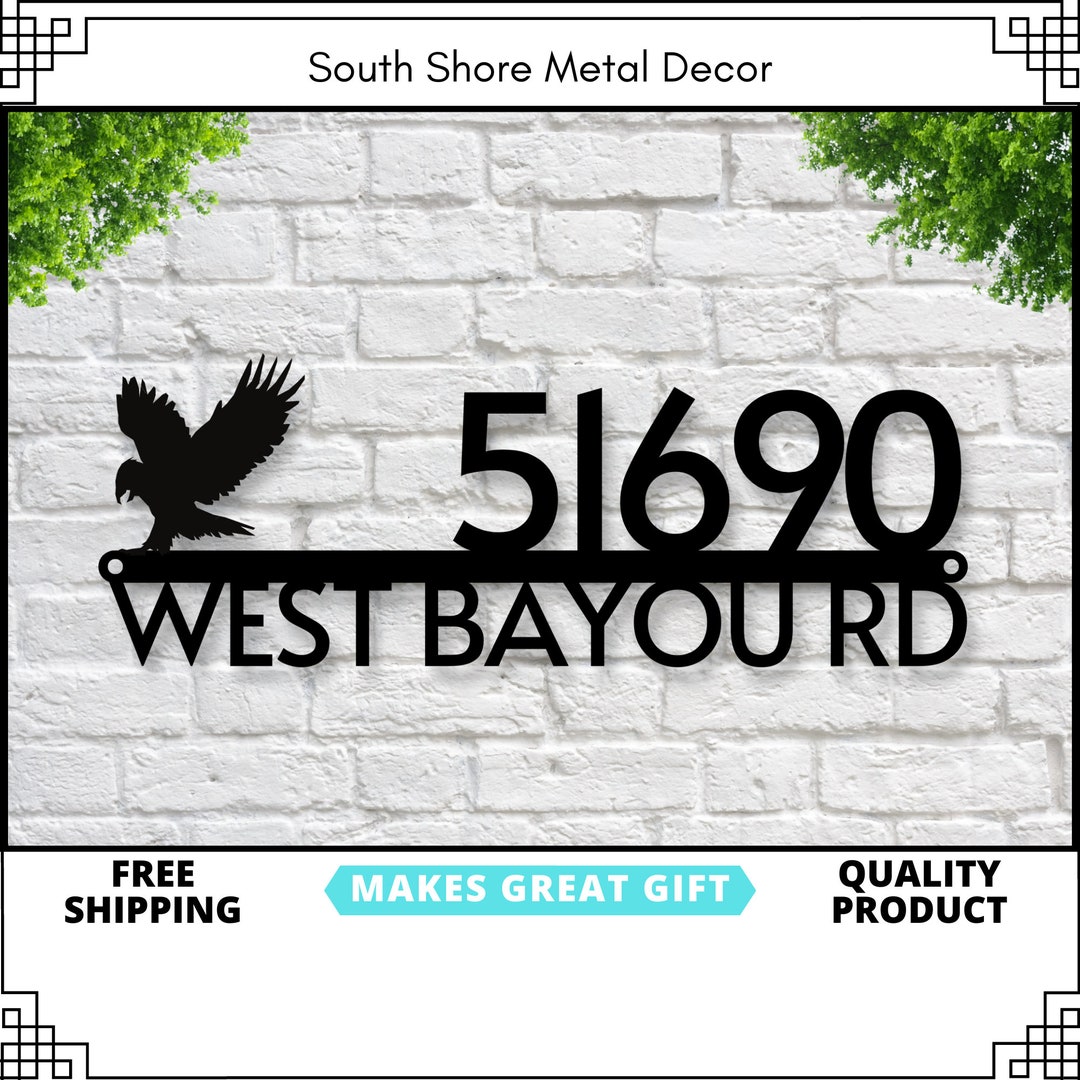 Eagle Address Sign Eagle House Numbers Eagle Sign Eagle Etsy