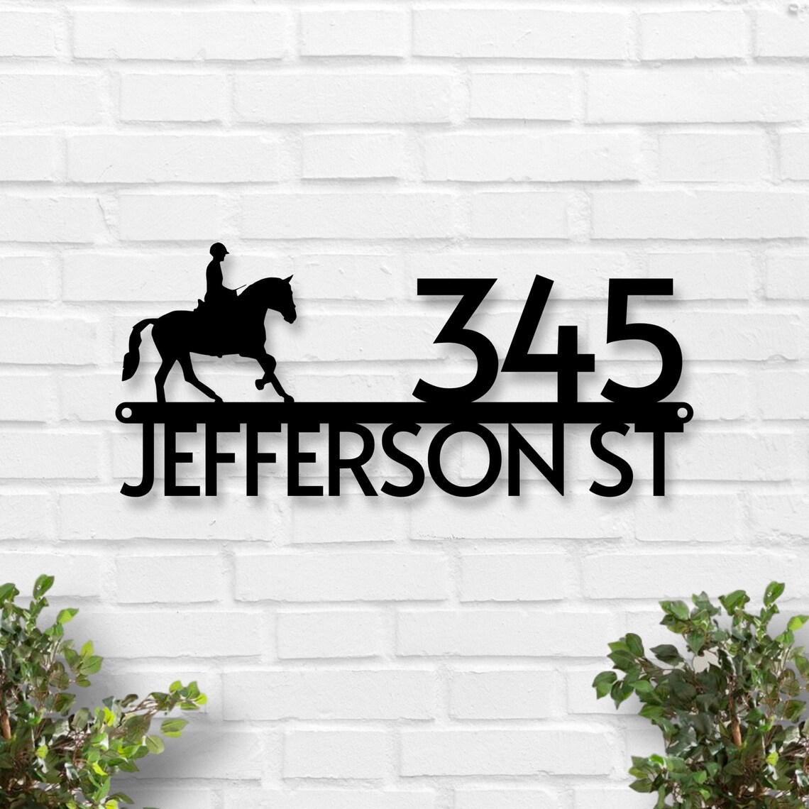 Horse Address Sign Horse House Numbers Horse Sign Horse Décor Metal