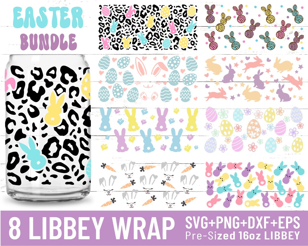 16oz Easter Libbey Glass Can Svg Easter Candy Easter Peeps - Etsy