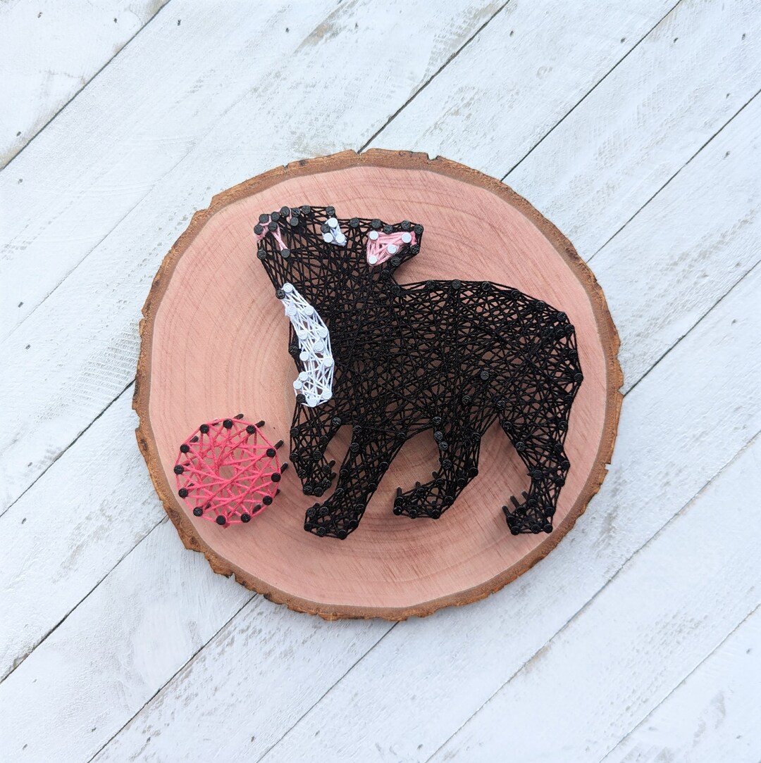 French Bulldog String Art on Wood Slice Dog Lover Decor - Etsy UK