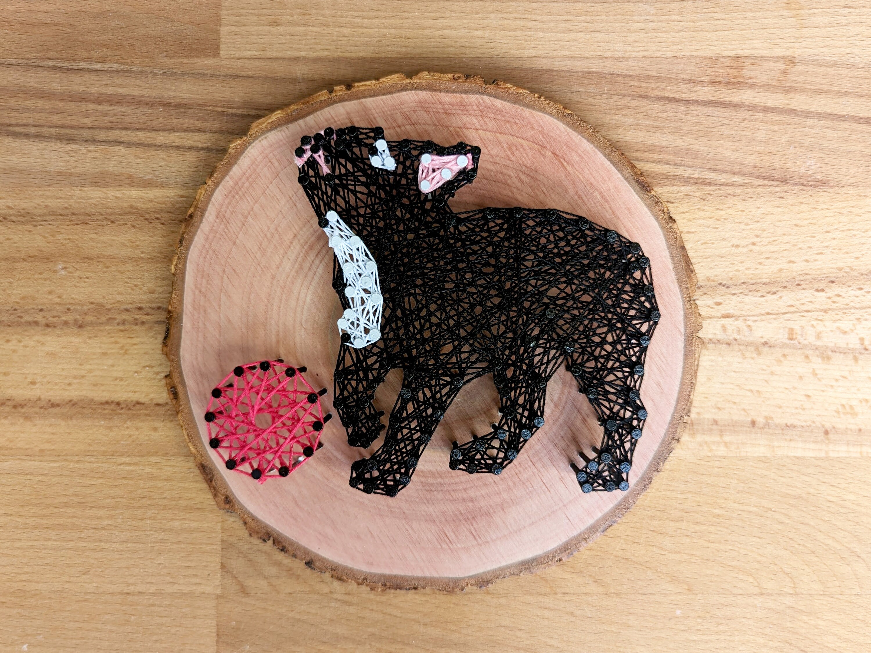 French Bulldog String Art on Wood Slice Dog Lover Decor - Etsy UK