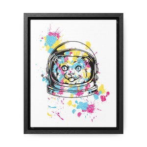 Astronaut Cat - Gallery Canvas Wrap, Vertical Frame