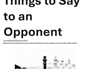 100 cosas increíbles que decirle a un oponente