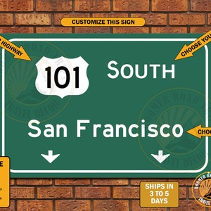 Personalized Interstate Highway Sign 12" x 18" Metal Wall Decor Travel Souvenir Gift Custom Highway Replica Automotive Art R12180018-001