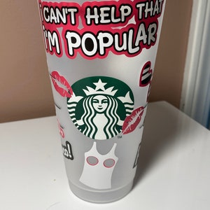 Mean Girls Movie Inspired Starbucks Cup, 24 oz, Lid & Straw Included, Gift for Her