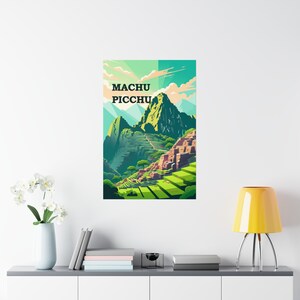 Travel Poster - Machu Picchu Premium Matte Vertical Posters