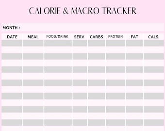 DESCARGA DIGITAL, Rastreador de calorías y macros, Diario de alimentos, Rastreador de macros, Rastreador de calorías