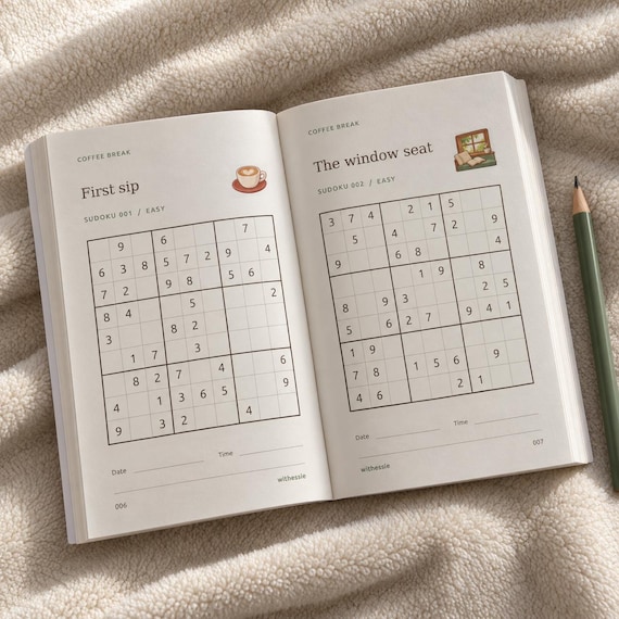 Printable Sudoku Book PDF, 144 Puzzles with Solutions, Coffee Break Pocket Edition
