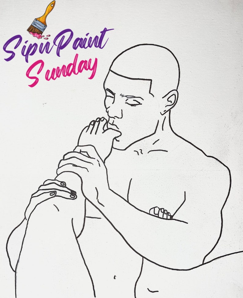 All About Me Adult Pre Drawn Canvas Bundle for Paint Party Etsy