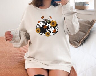 Cow Print Sweater - Etsy Canada