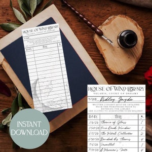 Zakładki do kart bibliotecznych inspirowane ACOTAR Vintage