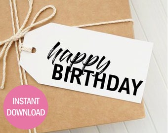 Happy Birthday Printable Gift Tags