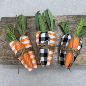 Bunny Carrot Bundles/Spring Farmhouse Tier Tray Decor/Easter Bunny Carrots/Easter Tiered Tray Place Setting/Spring Decor/Easter Carrots