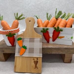 Bunny Carrot Easter Farmhouse Tier Tray Decor/Easter Tiered Tray/Easter Bunny Carrots/Spring Decor/Easter Centerpiece/Accessory/Carrot Decor