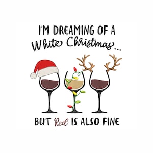 Christmas Wine Glasses with Inscription Machine Embroidery Design. 4 Sizes. Christmas Embroidery Design