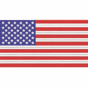 Diseño de bordado de máquina de bandera de EE.UU. 8 tamaños. Diseño de bordado de bandera de Estados Unidos