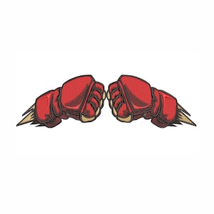 Boxing Gloves Machine Embroidery Design. 8 Sizes. Sports Embroidery Design. Instant Download. Digital Download.