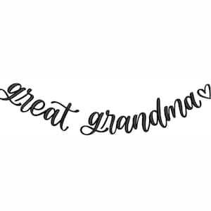 Curved Great Grandma Machine Embroidery Design. 4 Sizes. Great Grandma Collar Embroidery Design