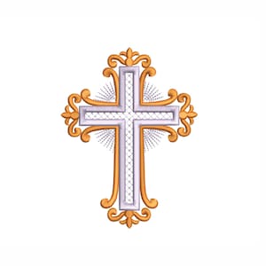 Kreuz Stickdatei. 4 Größen
