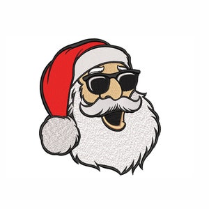 Design de bordado à máquina do Papai Noel. 4 tamanhos. Desenho de bordado de Natal