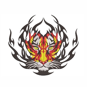 Tiger Machine Embroidery Design. 4 Sizes. Animal Embroidery Design