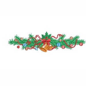 Christmas Decor Machine Embroidery Design. 5 Sizes. Christmas Tree Branches Embroidery Design