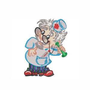 Doktor Stickdatei für die Maschine. 4 Größen. Krankenhaus Personal Stickdatei. Sofort Download. Digitaler Download.