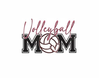 Volleyball Mom Machine Embroidery Design. 7 Sizes. Game Day Embroidery Design. Volleyball Mama Embroidery Design. Digital Embroidery.