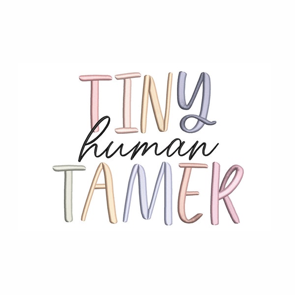 Tiny Human Tamer Machine Embroidery Design. 3 Sizes. Digital Download